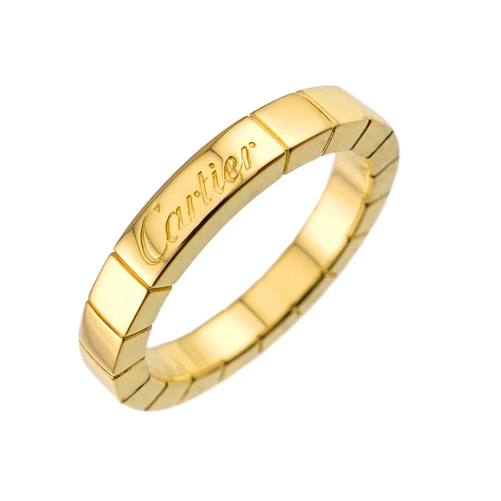 Cartier Laniere Ring #48, 18K YG Yellow Gold 750.